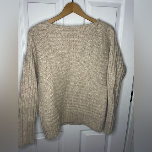 Gap Sweater Womens small Beige Chunky Ribbed Wool Blend - Picture 5 of 5